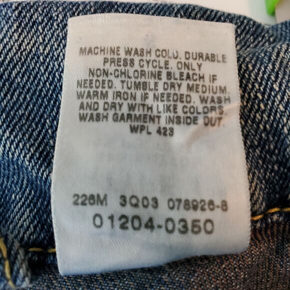 Levis Womens Iconic Classic Blue Jean Denim Jacket Small Button Front Pockets - Picture 11 of 11